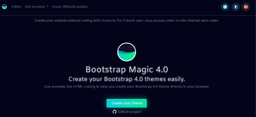 Bootstrap builder open source