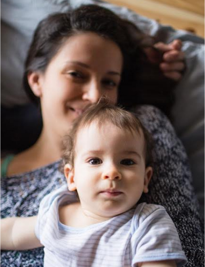 Oksana and her little son
