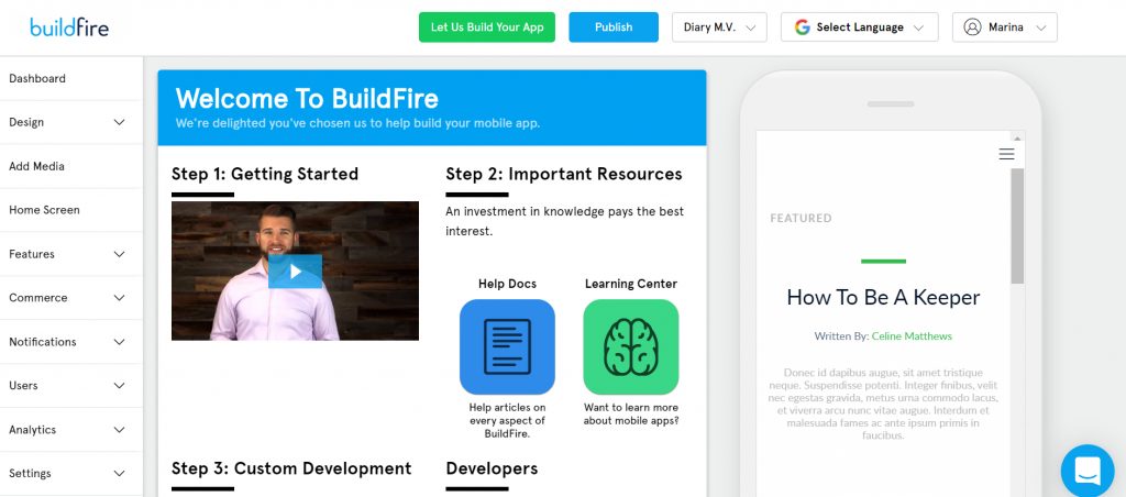 build your own mobile app online