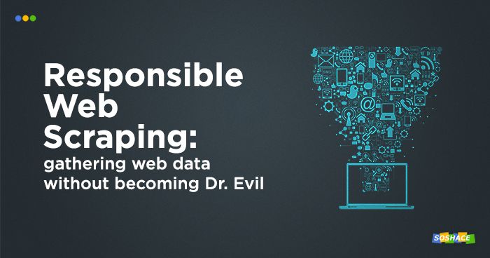 artwork depicting web scraping process