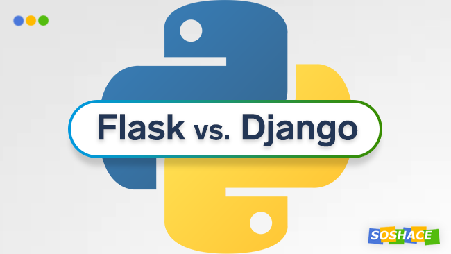 artwork depicting stylized Flask and Django logos