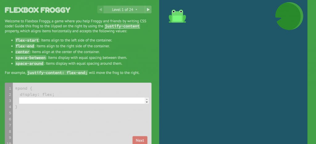 Flexbox Froggy