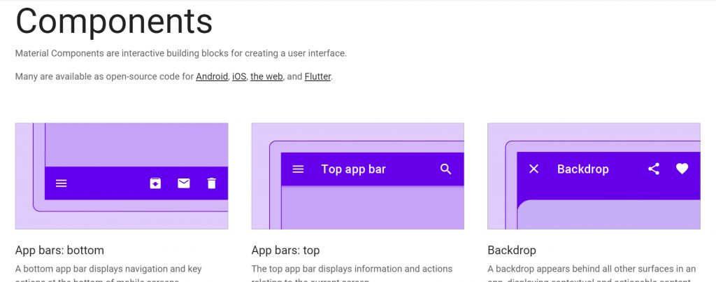 Material components web