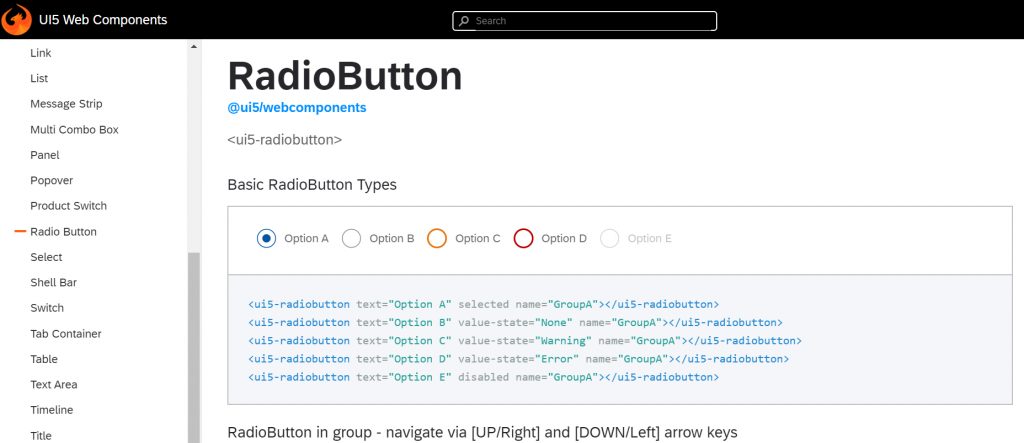 UI5 web components