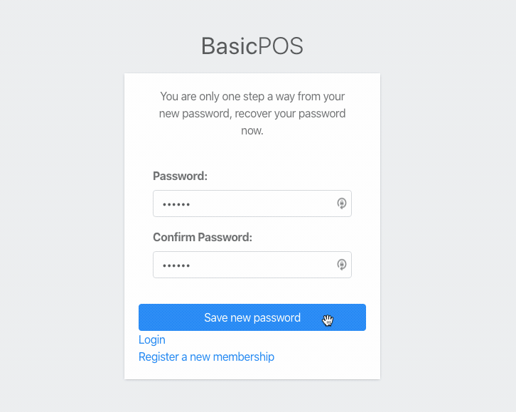 Password resetting process