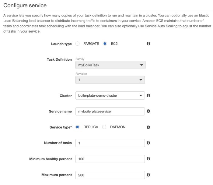 Configure service