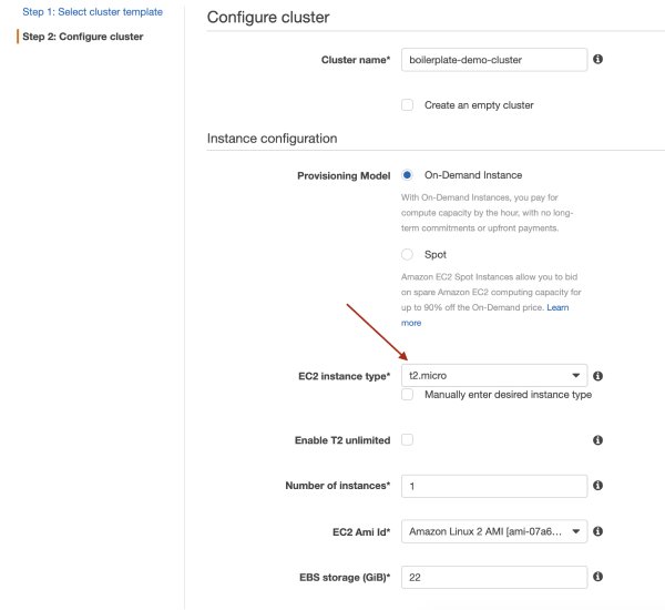 Configuring clusters