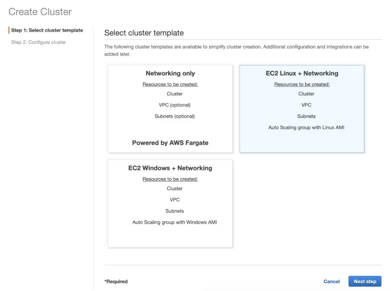 Creating clusters