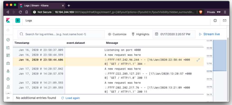 Kibana Sidebar