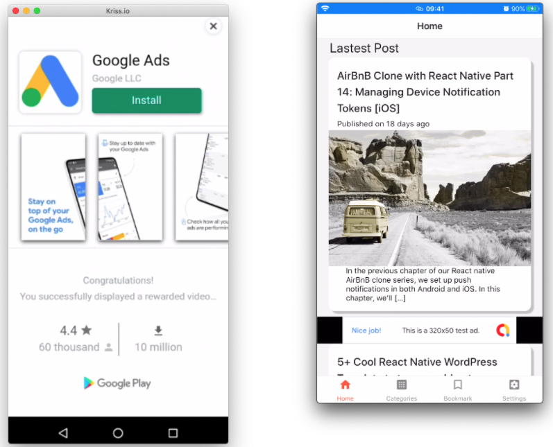React native admob