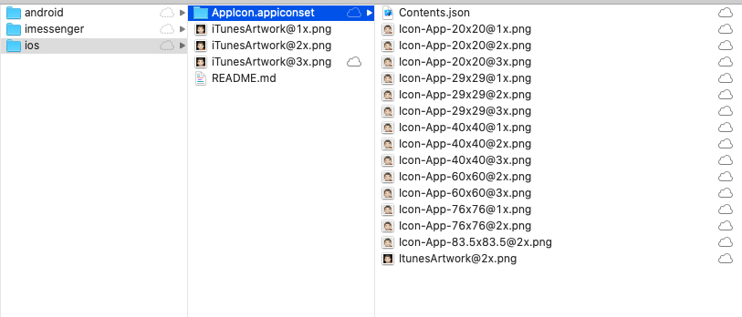 Generate icon set for android and ios