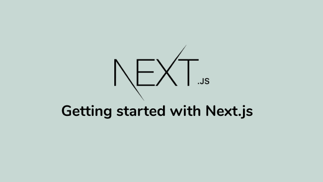 Getting started with Next.js