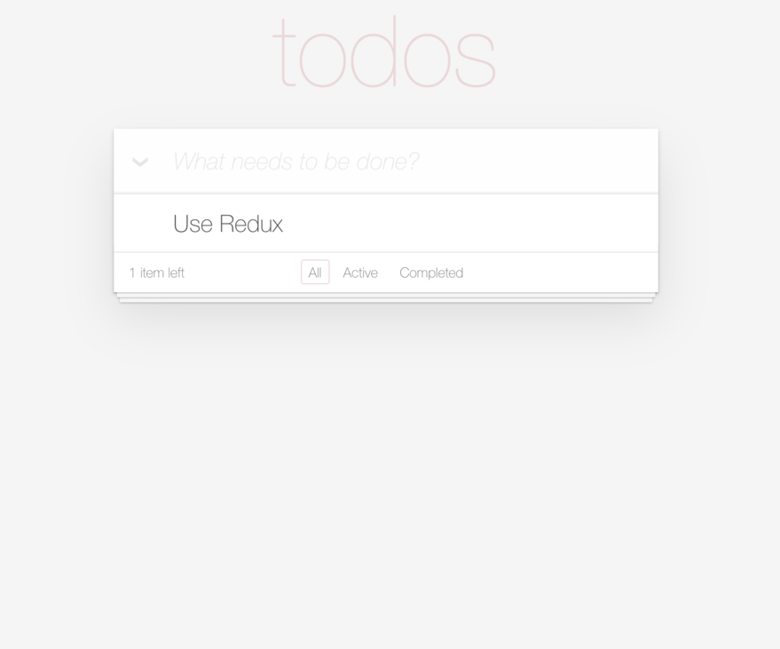 The todo application demo used for testing the Redux DevTools