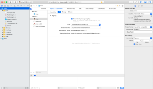 Xcode setup