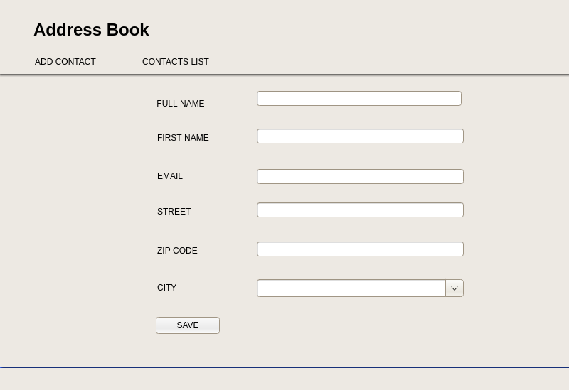 Contact edit form