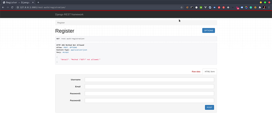 Register endpoint browser API preview
