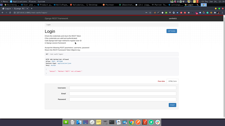 Login endpoint browser API preview