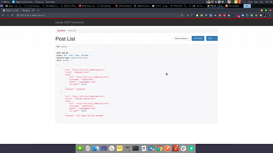 Get Post endpoint browser API preview