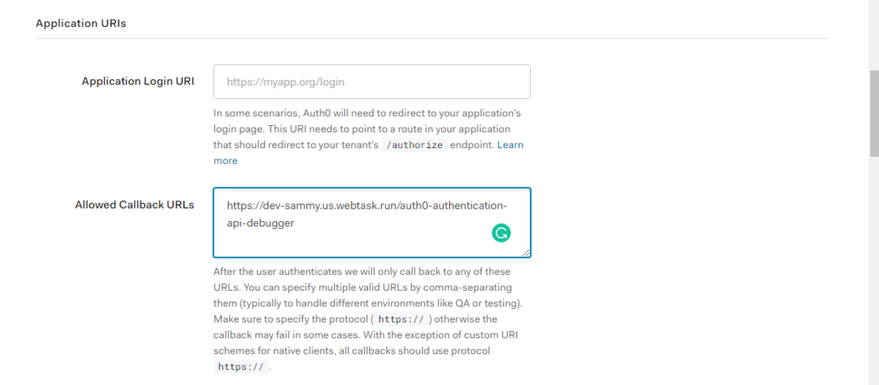 Application Configuration