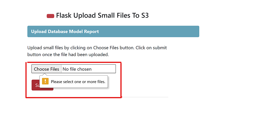 Flask Application No File Selected To Upload