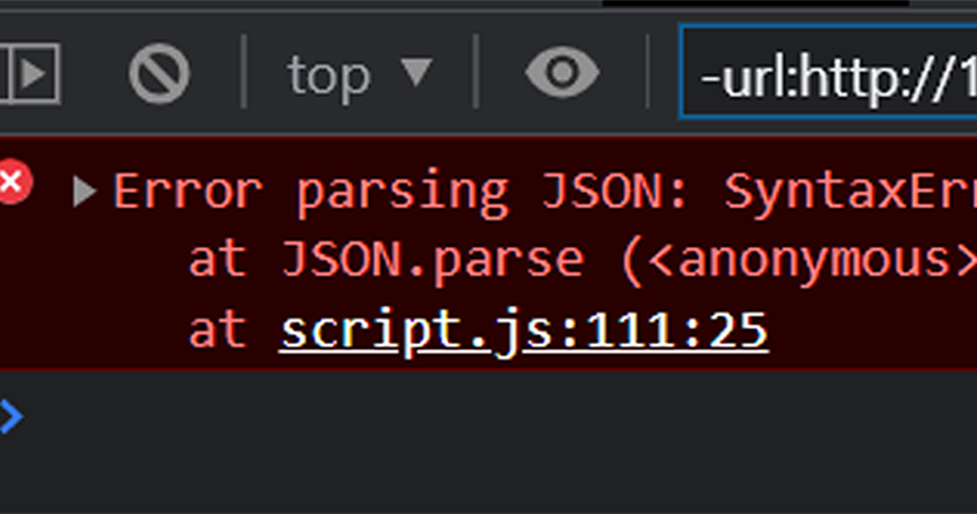 Error parsing JSON