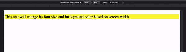 Media queries. Window resize effect.