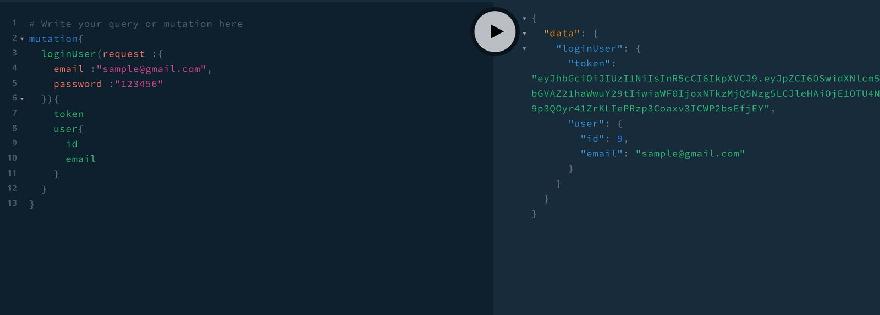 Login and Signup Functionality in Graphql Playground