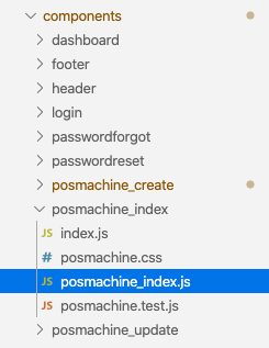 New Component Name "posmachine_index" 