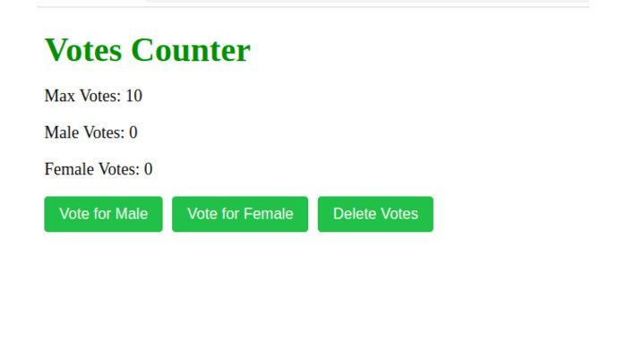 "Votes Counter" interface